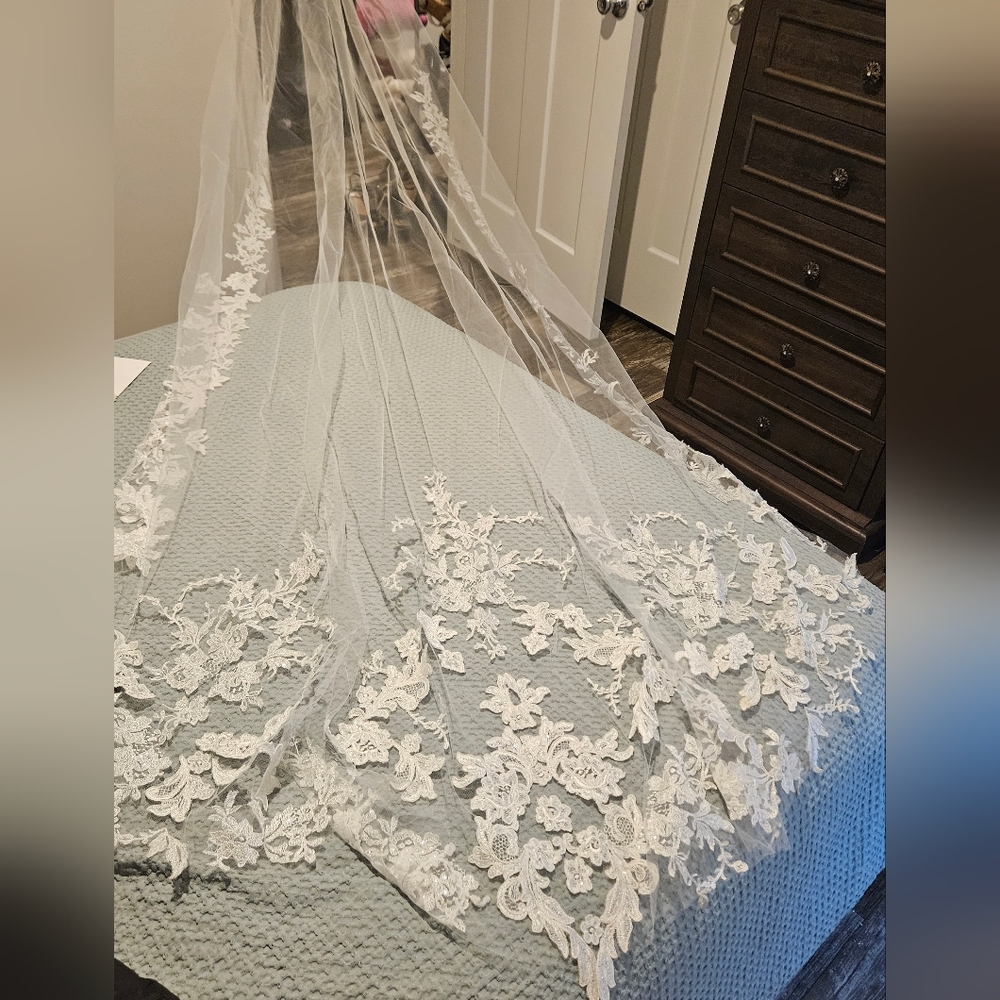 Elegant Ivory Lace Veil